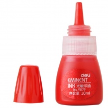 得力(deli)9879财务光敏印油10ml（红色）
