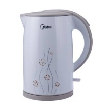 美的（Midea）电水壶 304不锈钢电热水壶 1.7L容量WH517E2b（白玉）
