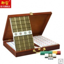麻将家用黑金广东麻将大号手搓麻将牌 42mm