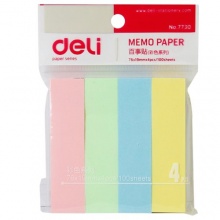 得力(deli)75*19mm 4色便签便利贴 7730