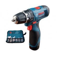 博世（BOSCH）GSB120 12V家用充电式电钻冲击钻 单电版100附件促销装
