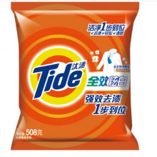 汰渍 全效炫白洗衣粉（加衣领净精华）508g