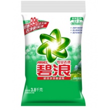 碧浪 专业去渍自然清新型无磷洗衣粉3.8kg/袋 无磷 去渍 含馨香因子