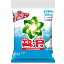 碧浪 专业去渍无磷清雅茉莉型洗衣粉1.7kg/袋 无磷 去渍 含馨香因子