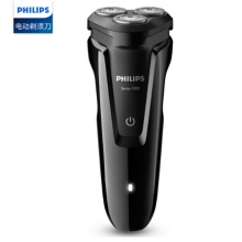 飞利浦（PHILIPS）电动剃须刀全身水洗 男士胡须刀txd电须刀三刀头剃须刀电须刨刀 钢琴黑S1010