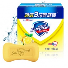 舒肤佳香皂柠檬清新115gX3