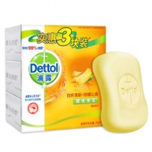 滴露（Dettol） 健康抑菌香皂 经典松木 3块装（115克*3块）