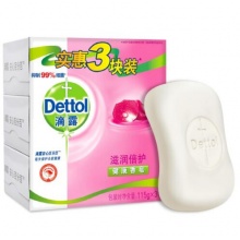  滴露（Dettol） 健康抑菌香皂 植物呵护 3块装（115克*3块）