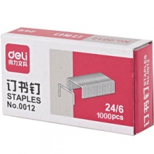 得力(deli)0012 高强度订书钉12# 1000枚/盒