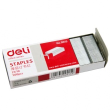 得力(deli)23/10厚层订书钉500枚/盒 0013