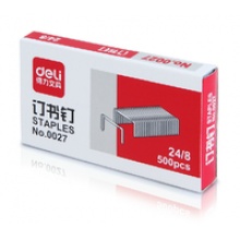 得力(deli)0027 加厚订书钉24/8 500枚/盒