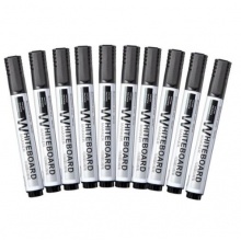 齐心(Comix)WB705 可加墨白板笔10支装 黑色