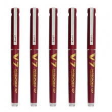 百乐(PILOT)BXC-V7 新款V7升级版/可换墨胆 中性水笔 红色0.7mm 12支/盒