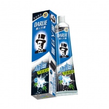黑人（DARLIE）超白美白牙膏 亮白清新有效防蛀（竹炭深洁190g）