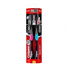 高露洁（Colgate） 360°备长炭细丝双重螺旋毛牙刷×2 