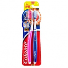 高露洁（Colgate） 超密丝倍洁牙刷2支（细毛，高密刷毛，深入清洁） 