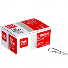 得力(deli)0051金属三角电镀回形针 10盒装