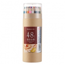 齐心（COMIX）48色纸桶装顺滑芯彩色铅笔 填色笔 彩铅 MP2019