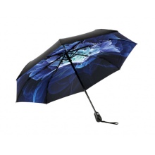 天堂伞 自开自收（UPF50+）黑胶三折小黑伞太阳伞晴雨伞31803E兰色