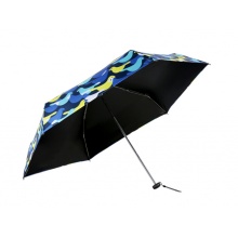 天堂伞 黑胶（UPF50+）转印五折太阳伞晴雨伞31833E藏青色