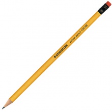 施德楼（STAEDTLER）134-2B 六角黄杆带橡皮铅笔（12支装）