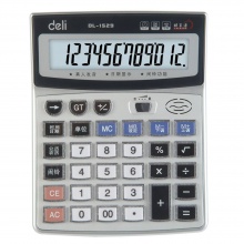 得力(deli)1529 记忆储存语音型计算器(银灰)