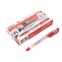 晨光(M&G)K37红色0.38mm财务葫芦头中性笔签字笔水笔