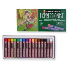 樱花（Sakura）油画棒软蜡笔儿童绘画 中粗杆易握油画棒 绿盒XLP-16色