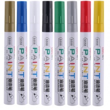 得力（deli） S558速干油漆笔 黑色 1支装