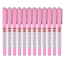 白雪(snowhite)0.38mm直液式走珠笔 粉色 12支/盒PVN-159