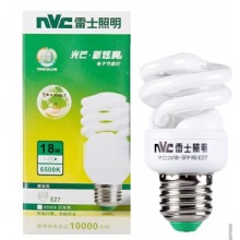 雷士照明（NVC）节能灯 E27大口螺旋18W6500K 日光色（白光）