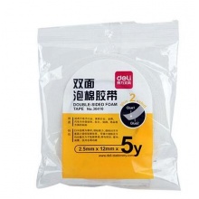 得力(deli)双面强力泡沫海绵胶带 单卷 30410