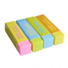 得力 （deli）3045 彩色橡皮擦 可爱美术橡皮 长条形 学生文具考试橡皮 单块