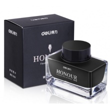 得力(deli)非碳素钢笔墨水 30ml/瓶S636黑色