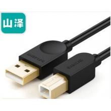 山泽（SAMZHE） 打印机数据线 方口电源连接线USB2.0蓝色 1米