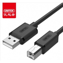 优越者(UNITEK)高速USB打印机线5米 USB2.0方口打印线 AM/BM数据线 佳能HP爱普生惠普连接线Y-C421EBK