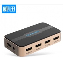 威迅（VENTION）HDMI分配器1进4出 一进四出4K高清3D视频切换器分屏器 笔记本电脑盒子接电视投影仪ACCG0