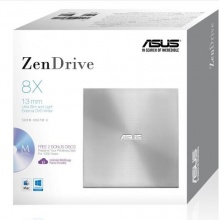 华硕(ASUS) 8倍速 USB2.0 外置DVD刻录机 移动光驱 银色(兼容苹果系统/SDRW-08U7M-U)