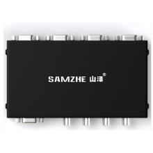 山泽（SAMZHE） VGA宽频四进一出高清视频切换器 手动智能开关控制 VGA4进1出共享显示器/转换器 HV-624W