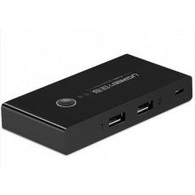 绿联（UGREEN）USB3.0共享器 二进四出切换器 USB打印机共享器 两台电脑鼠标键盘文件共享4口 30768