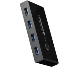 绿联（UGREEN）USB3.0共享器 二进四出切换器 USB打印机共享器 两台电脑鼠标键盘文件共享4口 30768