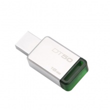 金士顿（Kingston）USB3.1 16GB 金属U盘 DT50 高速U盘 绿色
