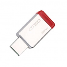 金士顿（Kingston）USB3.1 32GB 金属U盘 DT50 高速U盘 红色