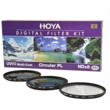 保谷（HOYA）uv镜 77mm 滤镜 偏振镜 NDX8减光镜 套装