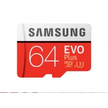 三星（SAMSUNG）存储卡64GB 读速100MB/s 4K Class10 高速TF卡（Micro SD卡）红色plus升级版