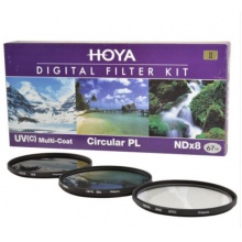 保谷（HOYA）uv镜 67mm 滤镜 偏振镜 NDX8减光镜 套装