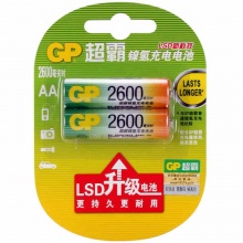 超霸（GP）260AAHC-2IL2充电电池5号2节装 2600毫安 AA