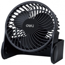 得力（deli）3686 USB桌面风扇 U型底座  黑色
