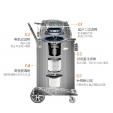 杰诺1800W大功率商用工业桶式吸尘器JN-603T干湿吹三用酒店宾馆地毯装修洗车场工厂车间60L