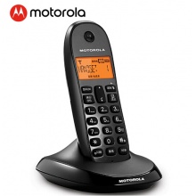 摩托罗拉(Motorola)C1001OC数字无绳电话机座机单机来电显示屏幕背光家用办公固定无线电话座机(黑色)